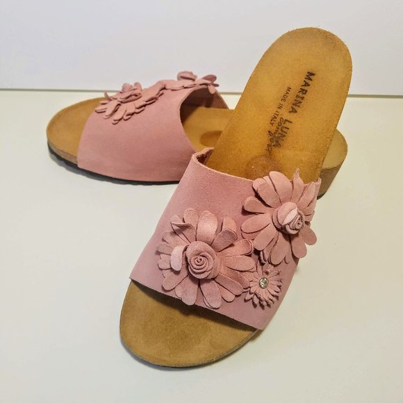 Marina Luna Shoes - NEW! Marina Luna Comfort Floral Wedge Leather 8.5